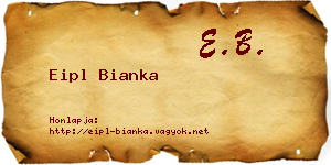 Eipl Bianka névjegykártya